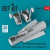 RESKIT RSU48-0140 CF-18 Hornet wheel bays, landing gears with wheels set for Hasegawa kit (3D Printed) (1/48)